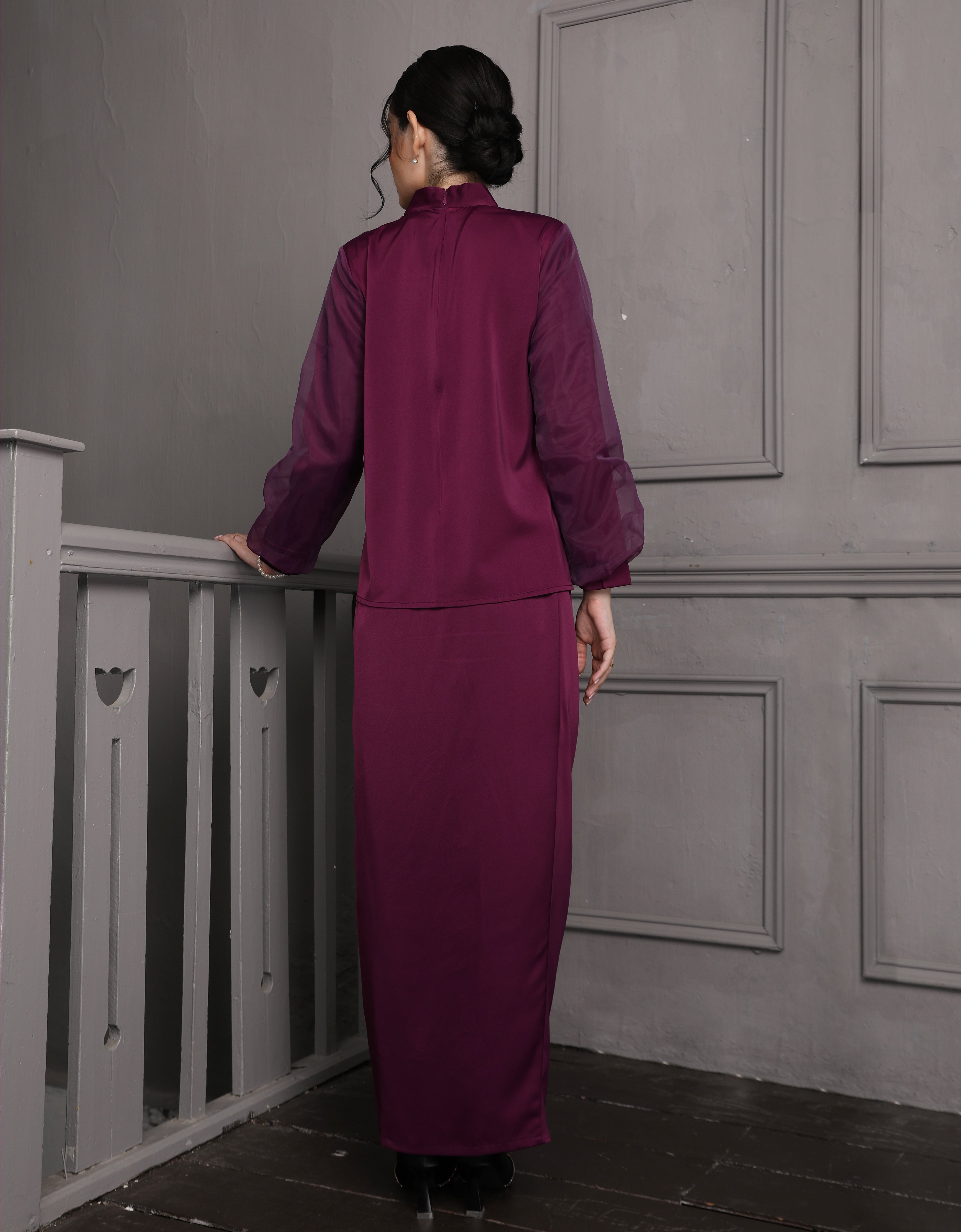 BAJU KURUNG MODEN ALIVIA (RICH PURPLE)