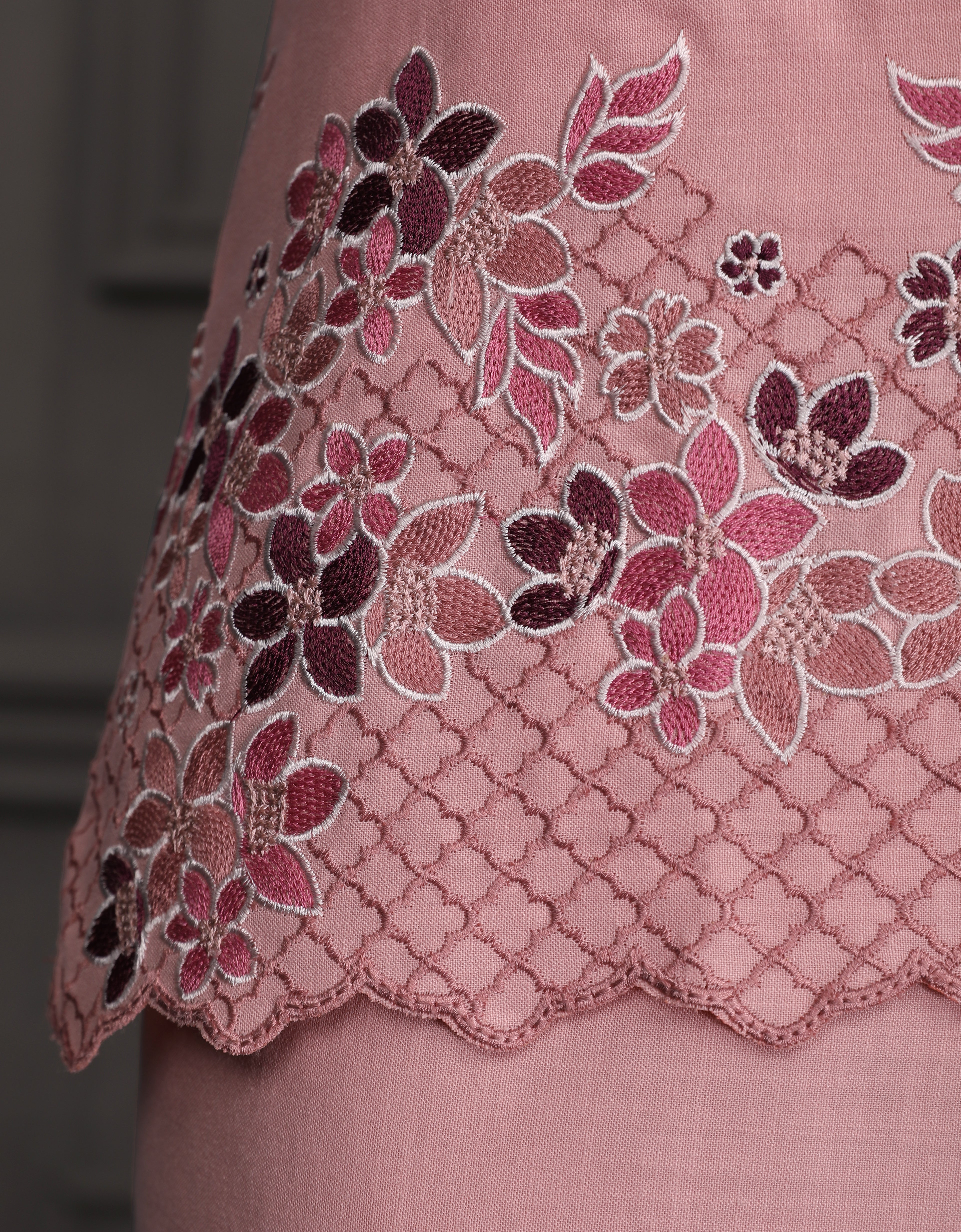 BAJU KURUNG KEDAH AVELINE (DUSTY PINK)