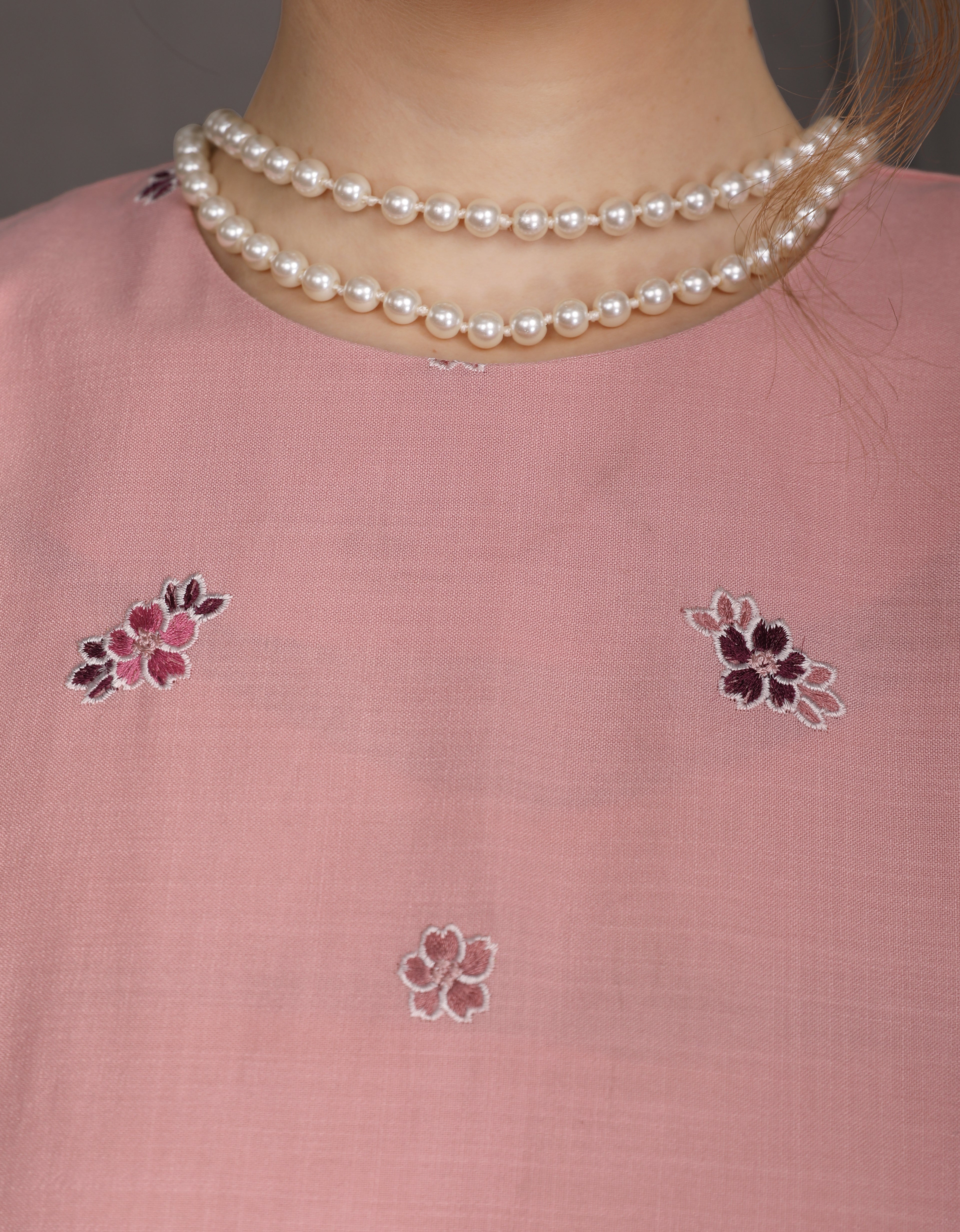 BAJU KURUNG KEDAH AVELINE (DUSTY PINK)