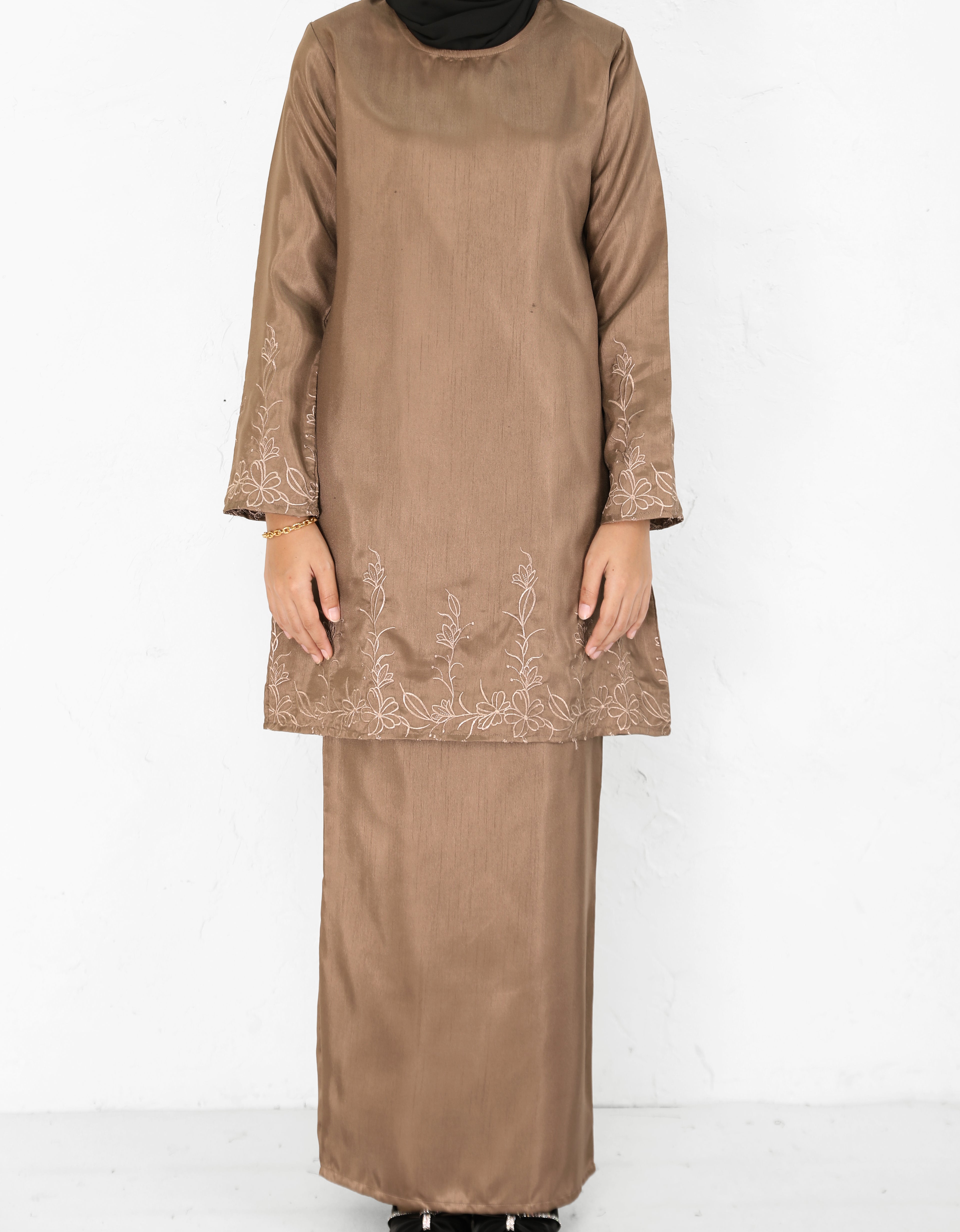 BAJU KURUNG PAHANG MODEN FIANNA (MOCHA)