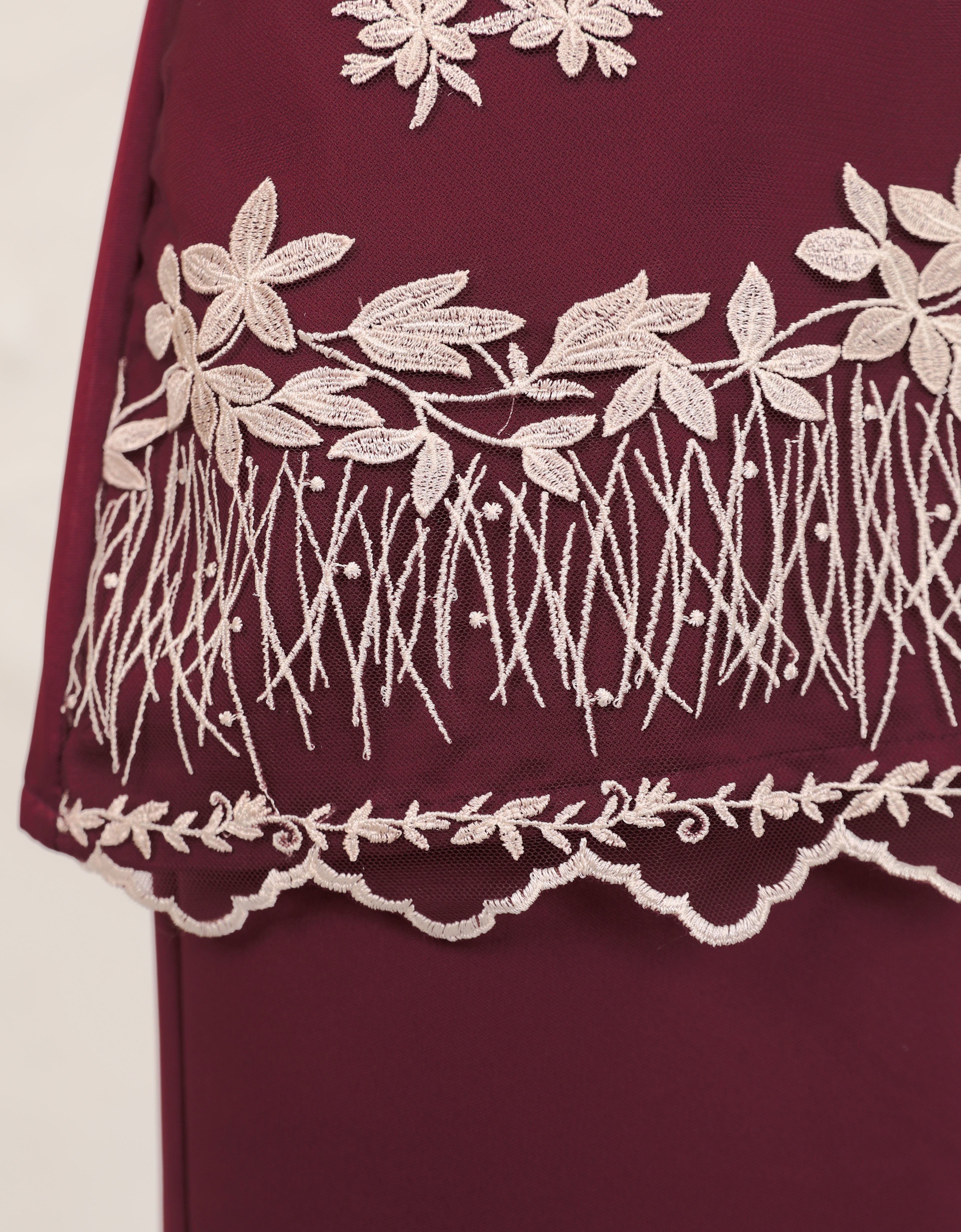 KIDS BAJU KURUNG KEDAH ANUHA (BURGUNDY)